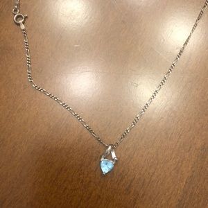 Necklace with blue stone